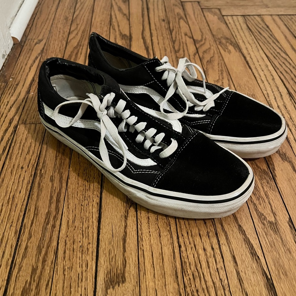 Vans Black and White Low-Top Sneakers